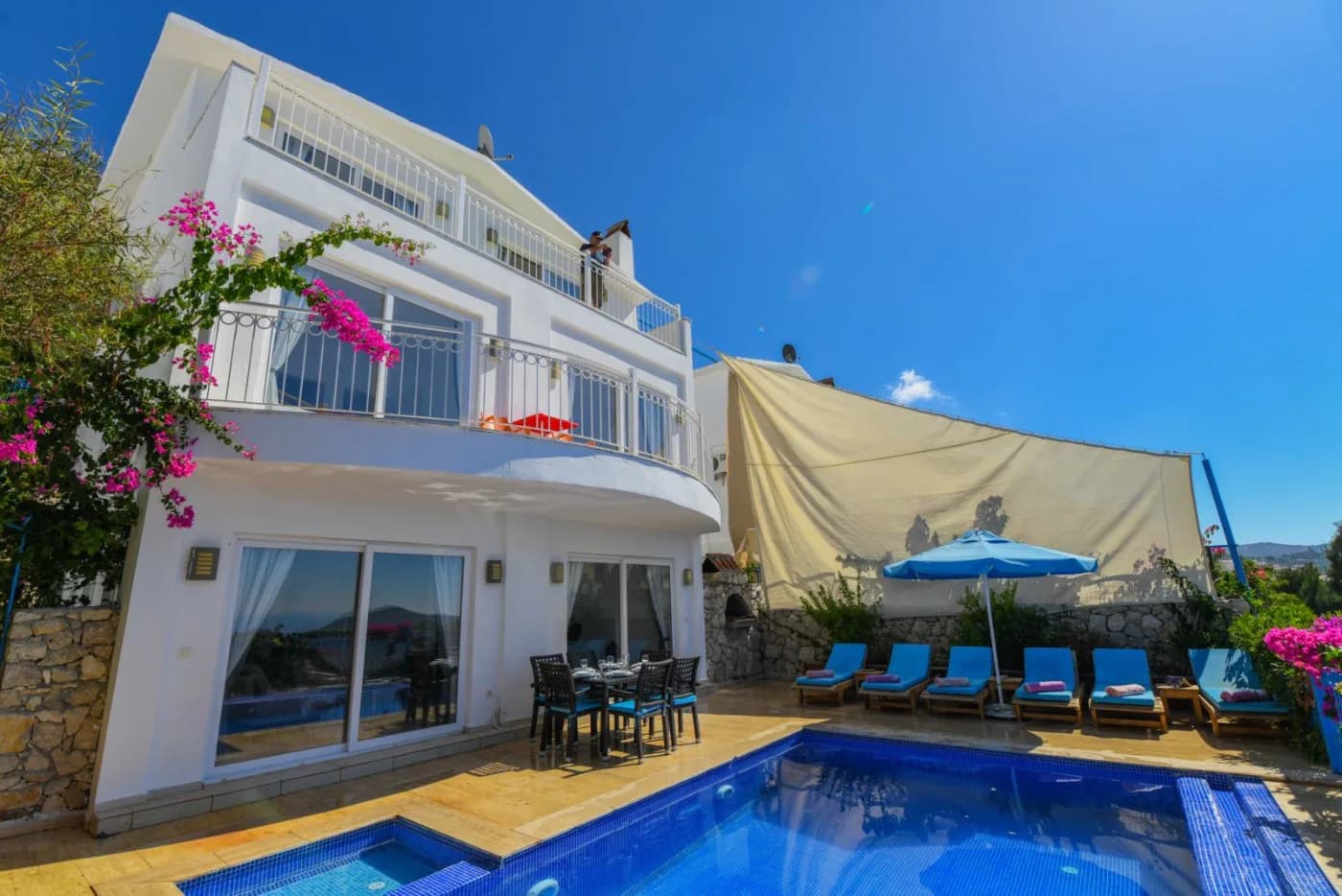 Kalkan Bezirgan'da Doğa Manzaralı, Sonsuzluk Havuzlu, 6 Kişilik Villa görsel 1