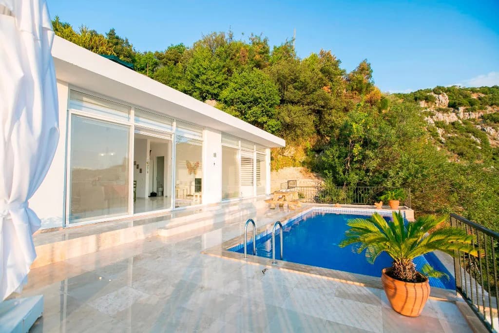 Kaş İslamlar'da Müthiş Doğada, Sonsuzluk Havuzlu, Jakuzili Villa görsel 1