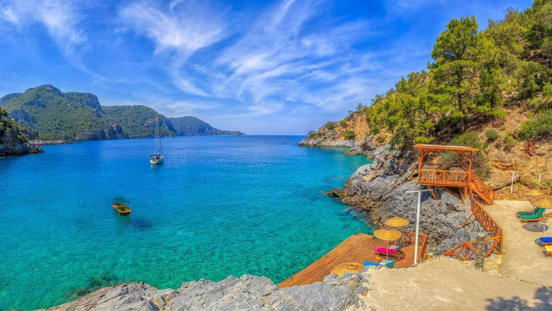 Fethiye Kayaköy'de Kendine Ait Özel Koyu Olan, Özel Havuzlu, Kiralık Villa görsel 2