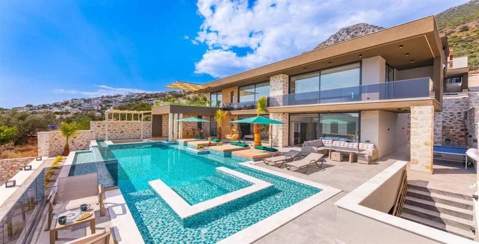 Kalkan Kördere'de Kalabalık Ailelere Uygun, Özel Havuzlu, Lüks Villa görsel 1