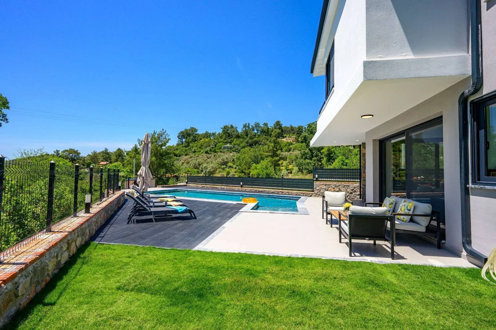 Fethiye Gökçeovacık'ta Doğa İçerisinde, Özel Havuzlu, Modern Villa görsel 2