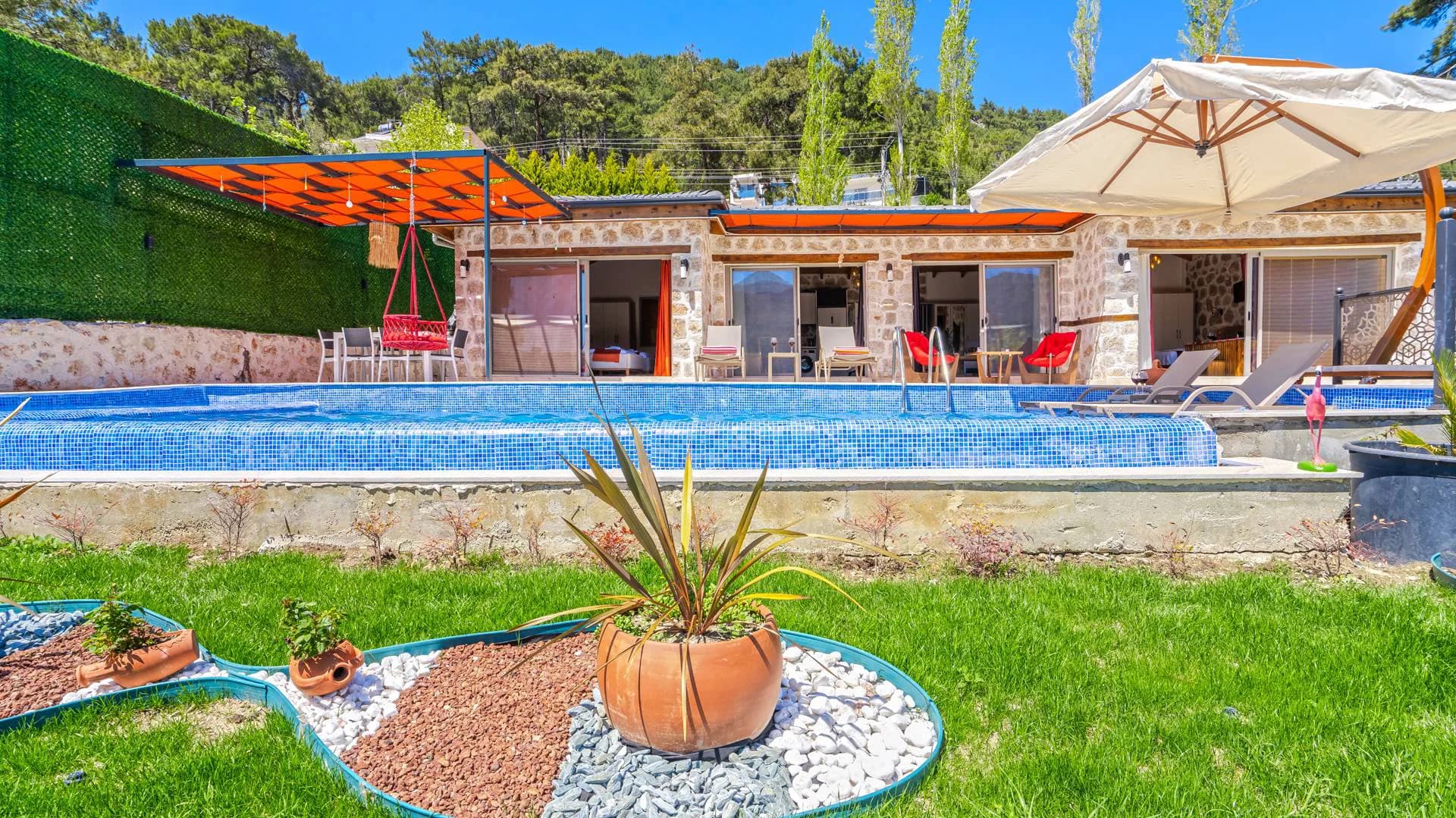 Kaş İslamlar'da Deniz Manzaralı, Sonsuzluk Havuzlu, Lüks Villa görsel 2