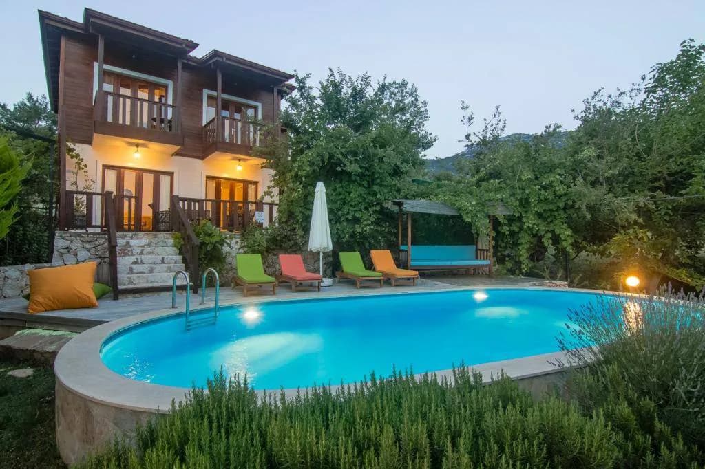 Kaş İslamlar'da Kalabalık Ailelere Uygun, Özel Havuzlu, Ferah Villa görsel 3