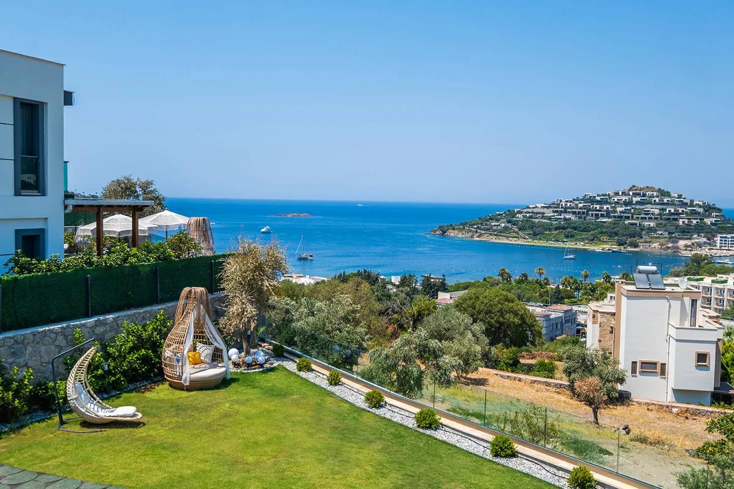 Bodrum Dirmil'de Eşsiz Deniz Manzaralı, Özel Havuzlu, 9 Kişilik Villa görsel 2