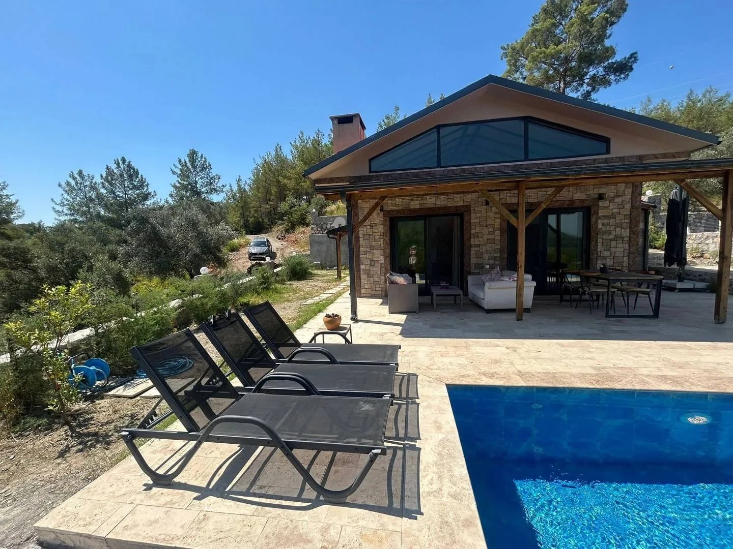 Fethiye Gökçeovacık'da Doğa Manzaralı, Özel Havuzlu, Kiralık Villa görsel 1