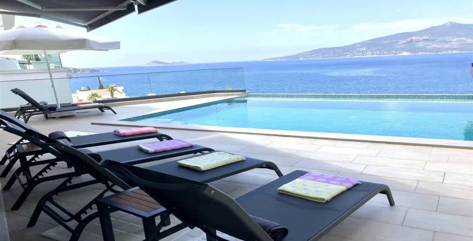 Kaş Kalkan'da Enfes Deniz Manzaralı, Özel Havuzlu, 8 Kişilik Villa görsel 3