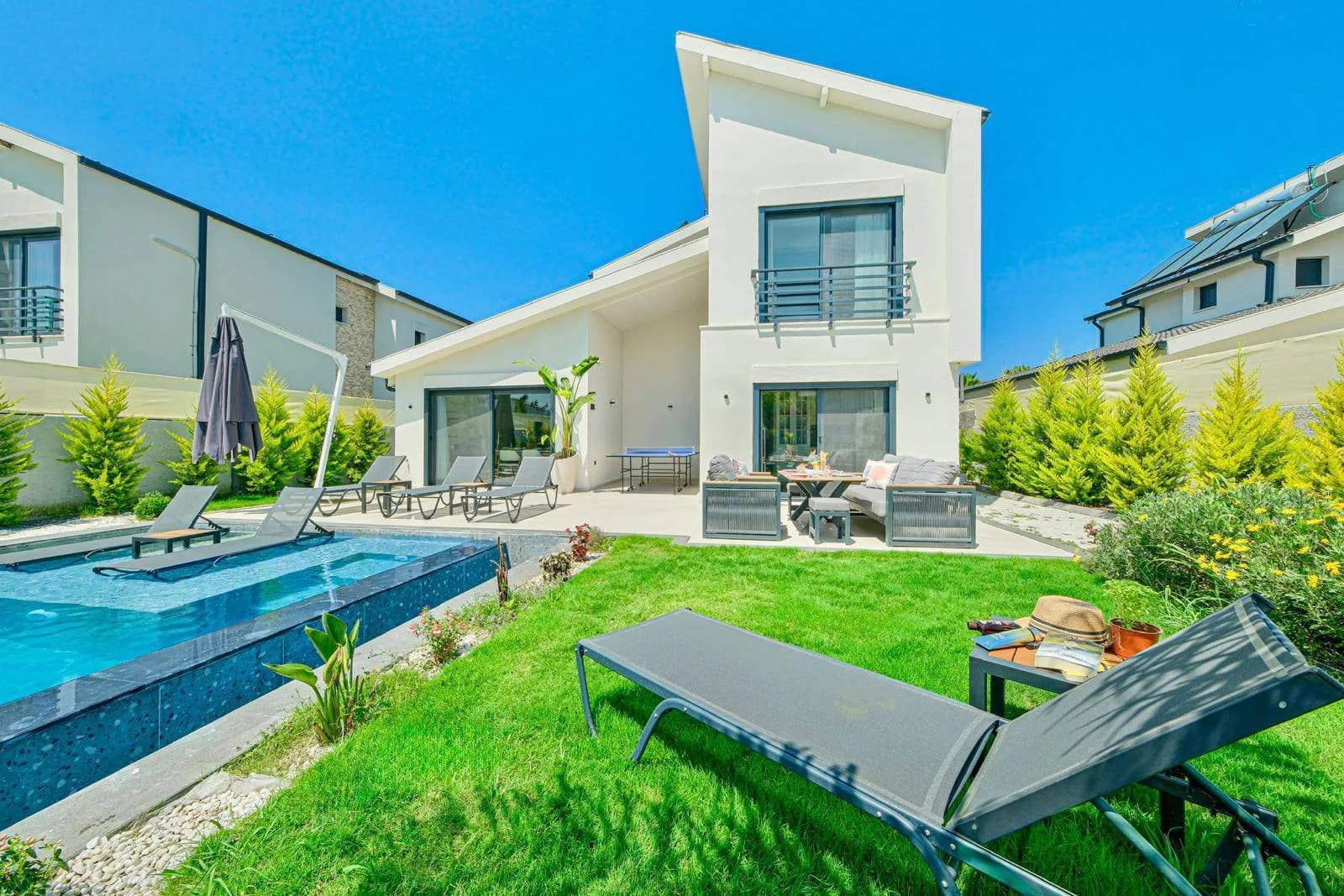 Fethiye Çiftlik'te Bohem Tasarımlı, Özel Havuzlu, Lüks Villa görsel 1
