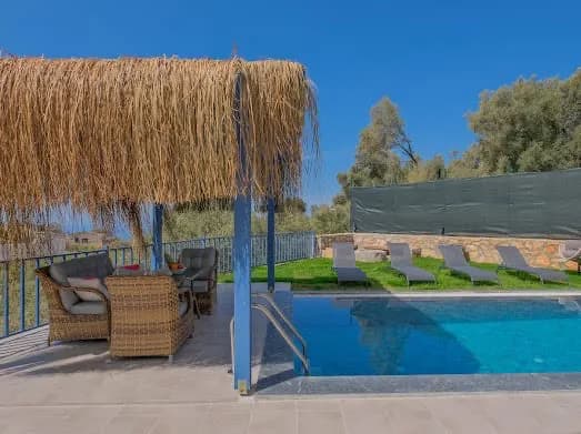 Muğla Fethiye'de Eşsiz Deniz Manzaralı, Özel Havuzlu, Modern Villa görsel 3