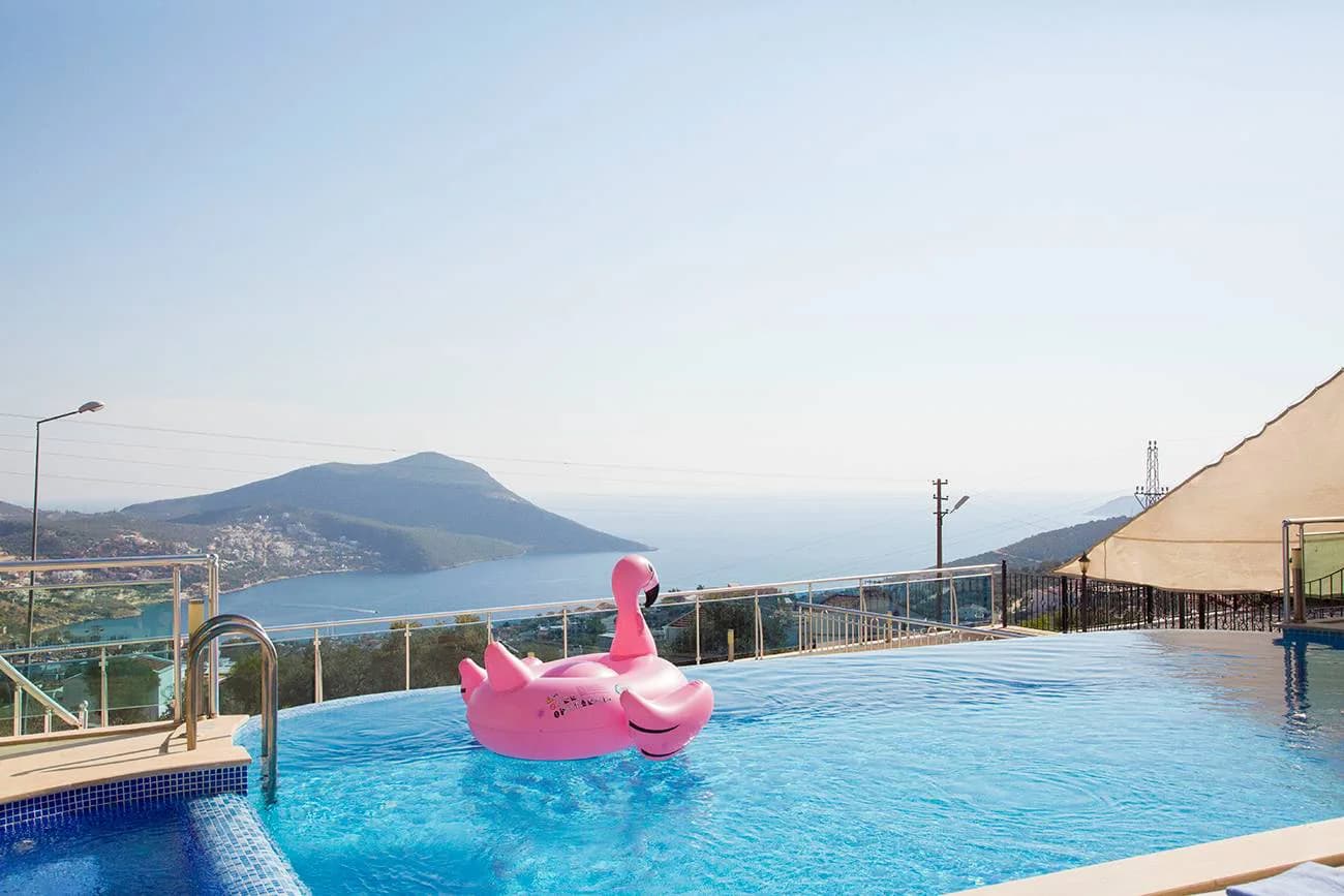 Kaş Kalkan'da Deniz Manzaralı, Özel Havuzlu, 5+1 Villa görsel 1
