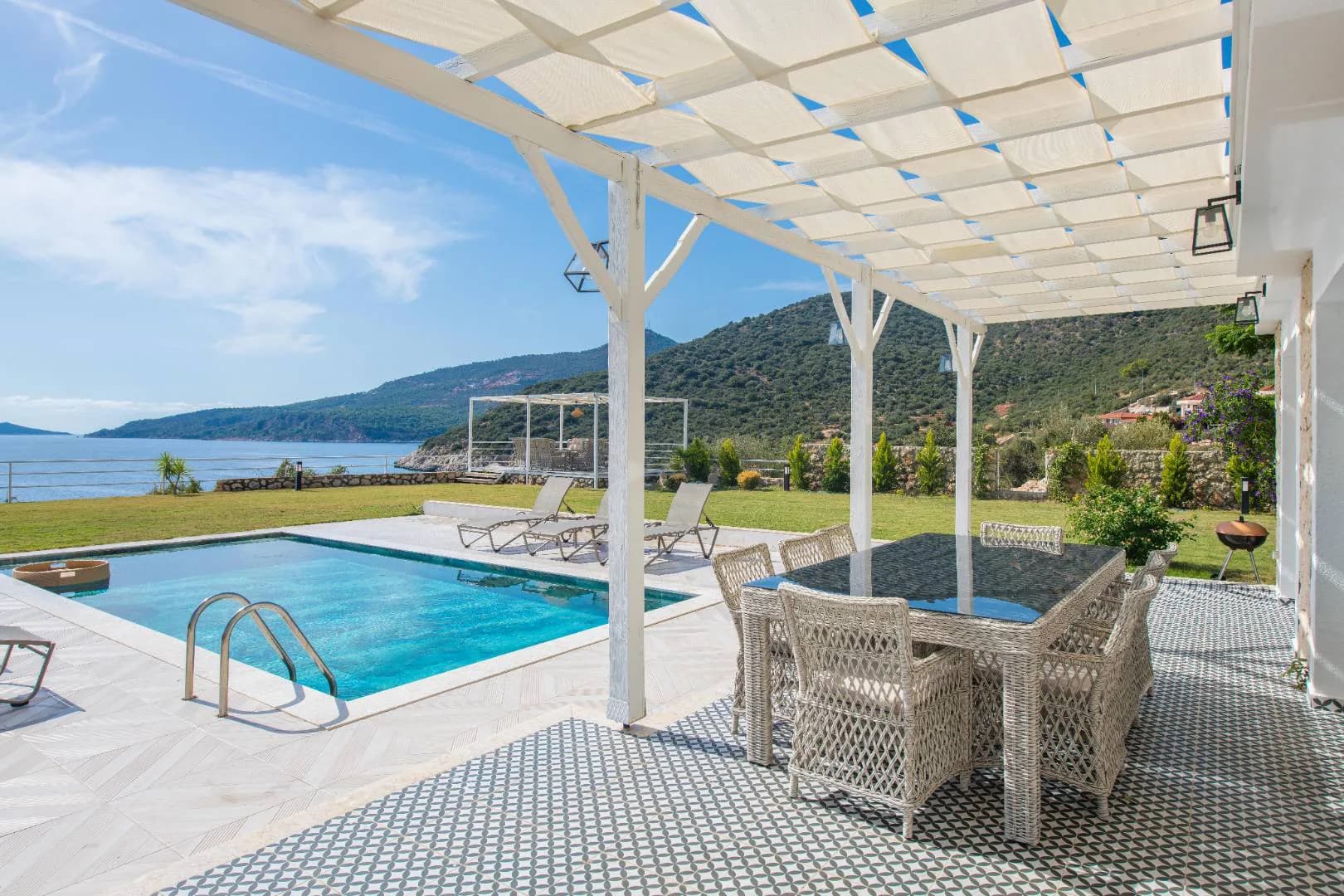 Kaş Kalkan'da Denize Sıfır, Özel Havuzlu, Bahçeli Kiralık Villa görsel 1