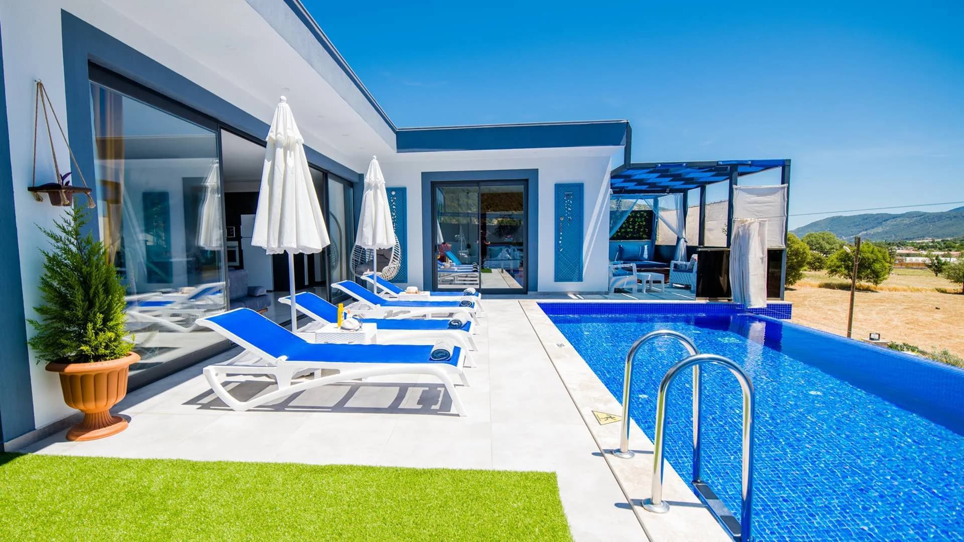 Kaş Sarıbelen'de Gözlerden Uzak Konumda, Özel Havuzlu, Saunalı Villa görsel 3