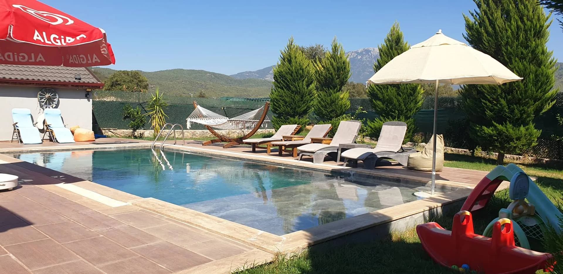 Fethiye Kayaköy'de Doğa İle İç İçe, Özel Havuzlu, Konforlu Villa görsel 3