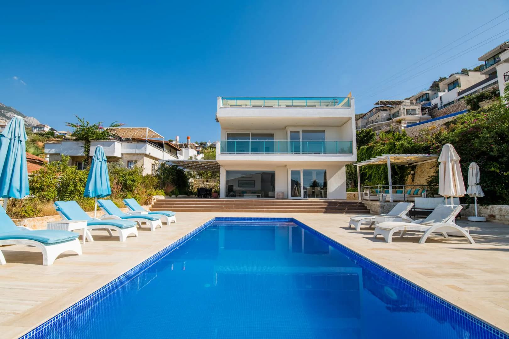 Kaş Kalkan'da Muhteşem Deniz Manzaralı, Özel Havuzlu, 3+1 Villa görsel 1