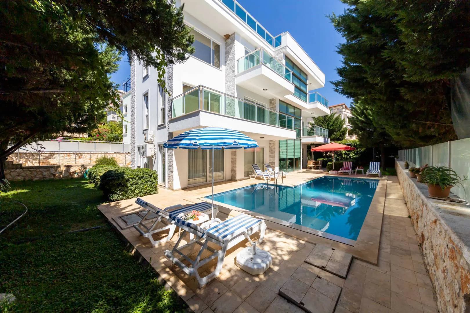 Kaş Kalkan'da Muhteşem Deniz Manzaralı, Özel Havuzlu, 6+1 Villa görsel 1