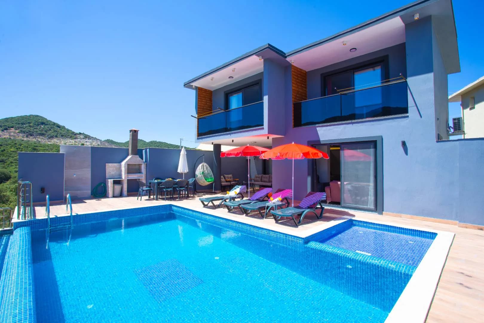 Kaş Bayındır'da Müthiş Doğa Manzaralı, Özel Havuzlu, Kiralık Villa görsel 3