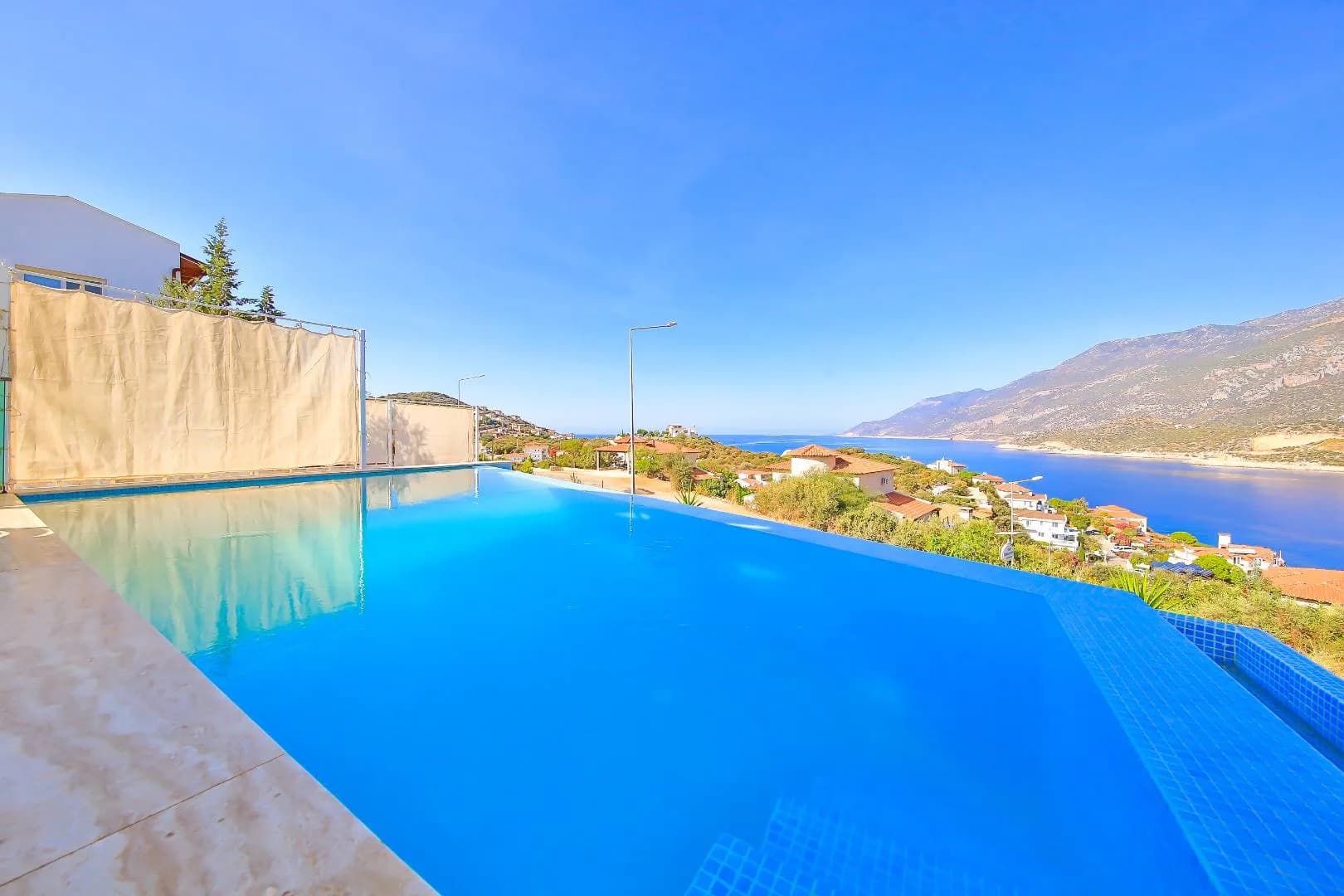 Kaş Andifli'de Enfes Deniz Manzaralı, Sonsuzluk Havuzlu, Modern Villa görsel 2