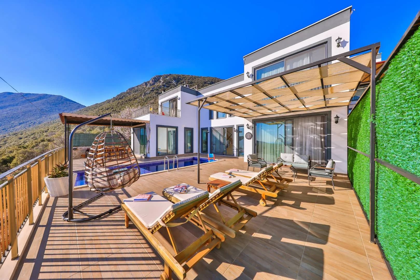 Kaş Çukurbağ'da Yeşillikler İçerisinde, Özel Havuzlu, 2+1 Kiralık Villa görsel 1