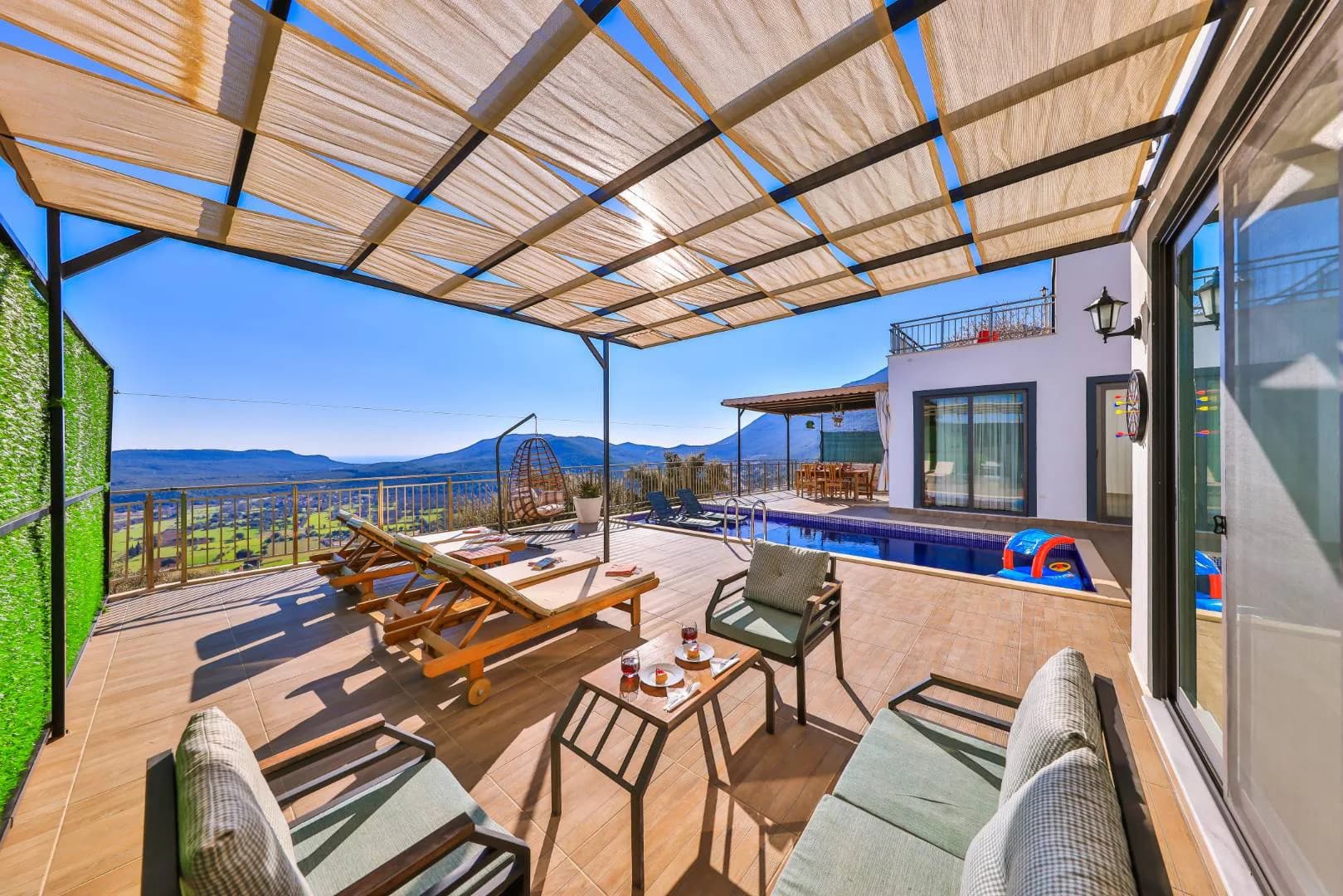 Kaş Çukurbağ'da Yeşillikler İçerisinde, Özel Havuzlu, 2+1 Kiralık Villa görsel 3