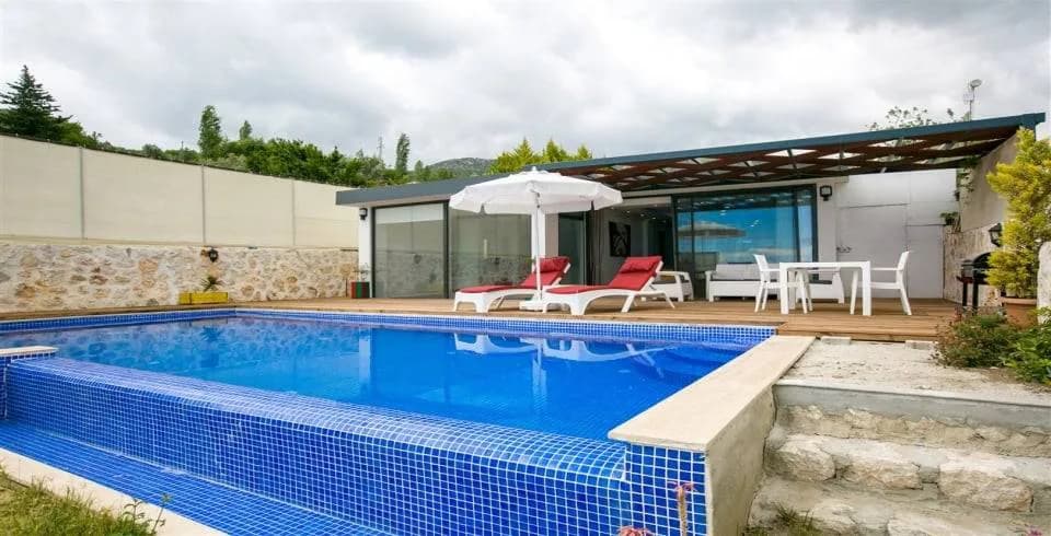 Kaş İslamlar'da Yeşilliklerle Dolu Doğada, Özel Havuzlu, Kiralık Villa görsel 3