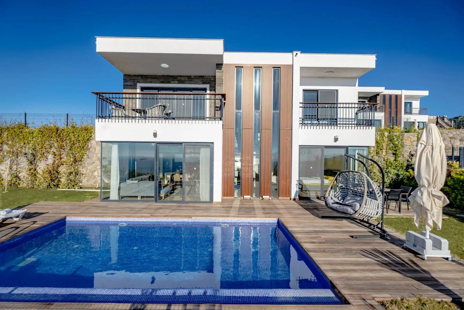 Muğla Bodrum'da Muhteşem Deniz Manzaralı, Özel Havuzlu, 3+1 Villa görsel 1