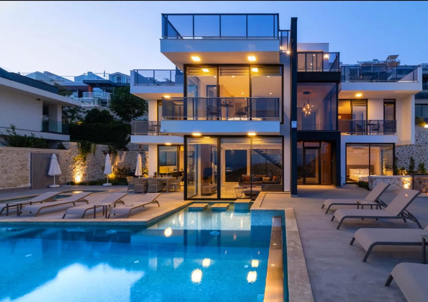 Kaş Kalkan'da Enfes Deniz Manzaralı, Özel Havuzlu, Romantik Villa görsel 2