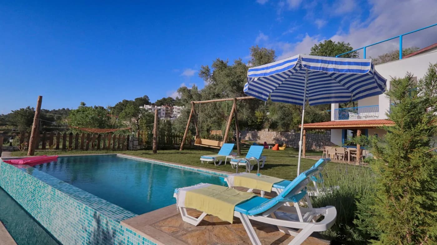 Fethiye Faralya'da Enfes Deniz Manzaralı, Özel Havuzlu, İkiz Villa görsel 1