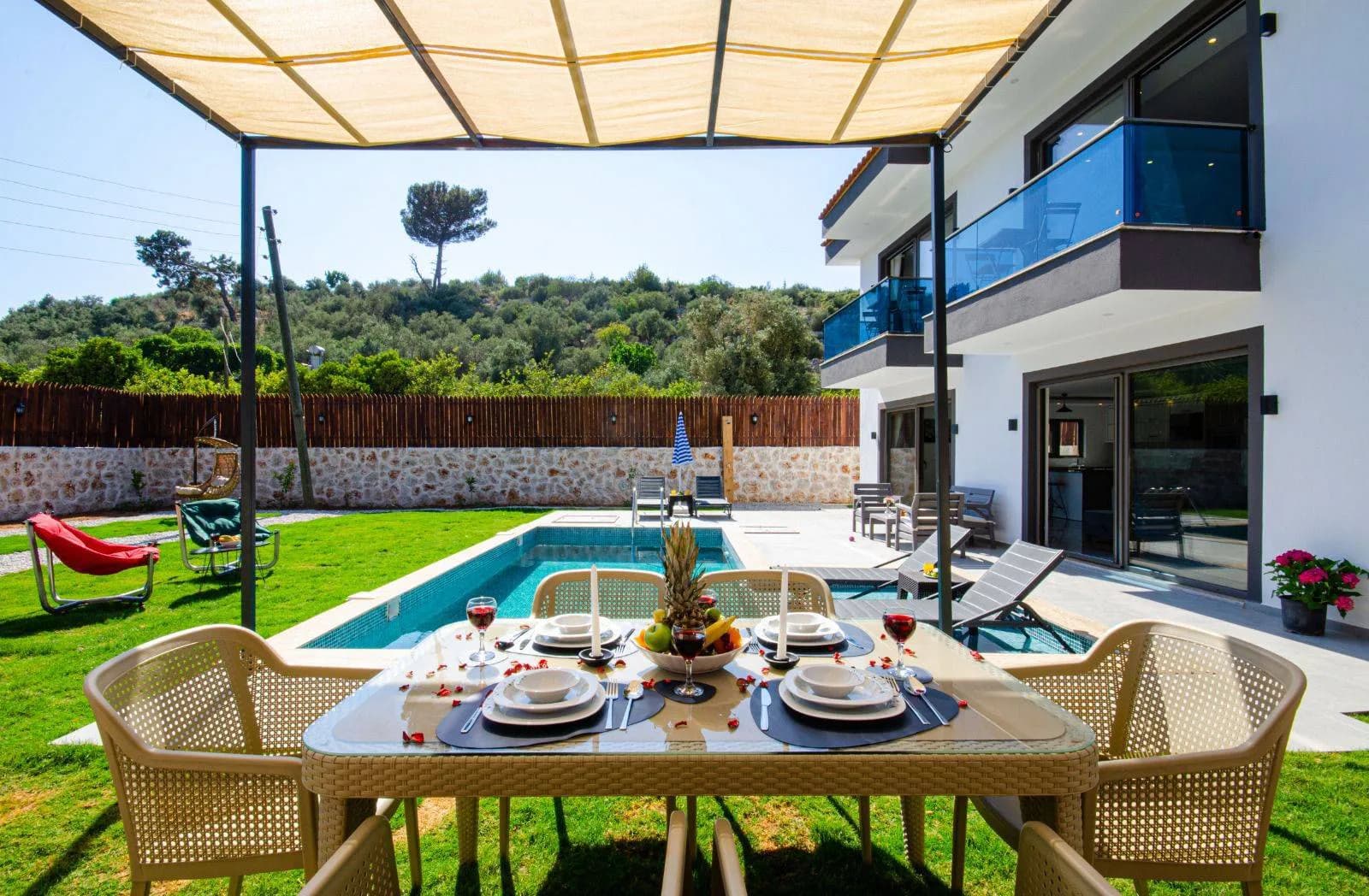 Kaş Gelemiş'te Yeşillikler İçerisinde, Özel Havuzlu, Lüks Villa görsel 3