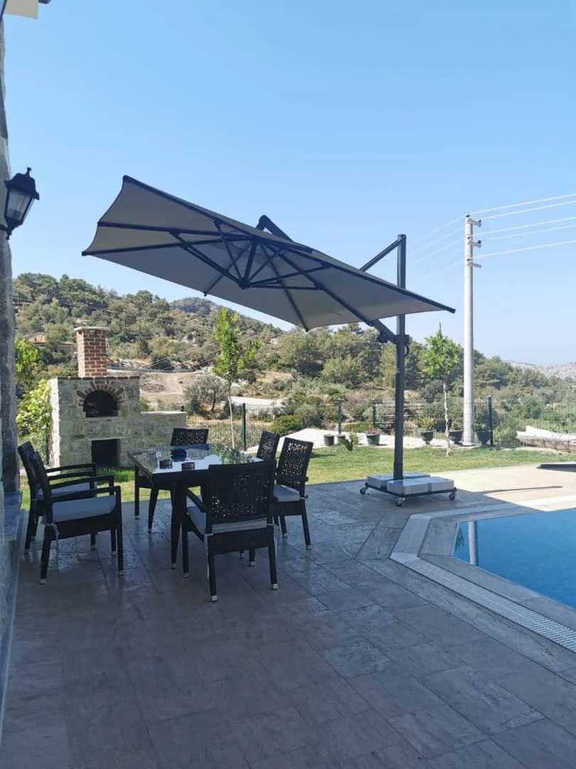 Marmaris Söğüt'te Doğa Manzaralı, Özel Havuzlu, Bahçeli Villa görsel 3