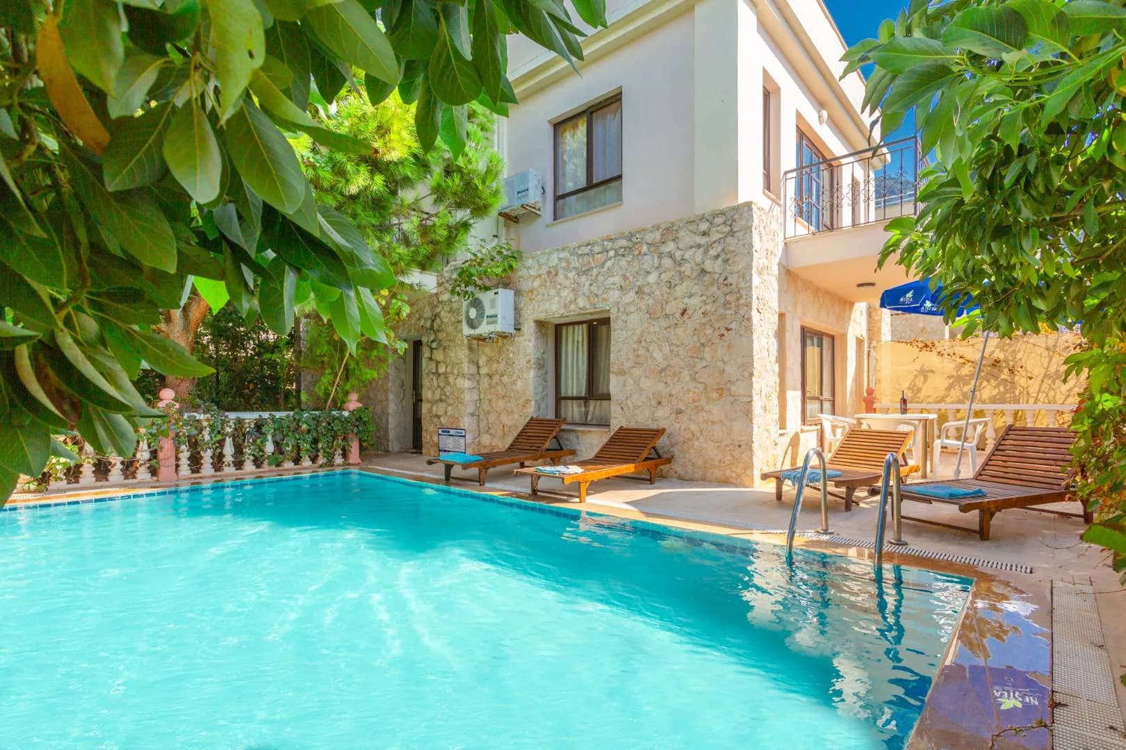 Kaş Kalkan'da Enfes Doğa Manzaralı, Özel Havuzlu, 6 Kişilik Villa görsel 3