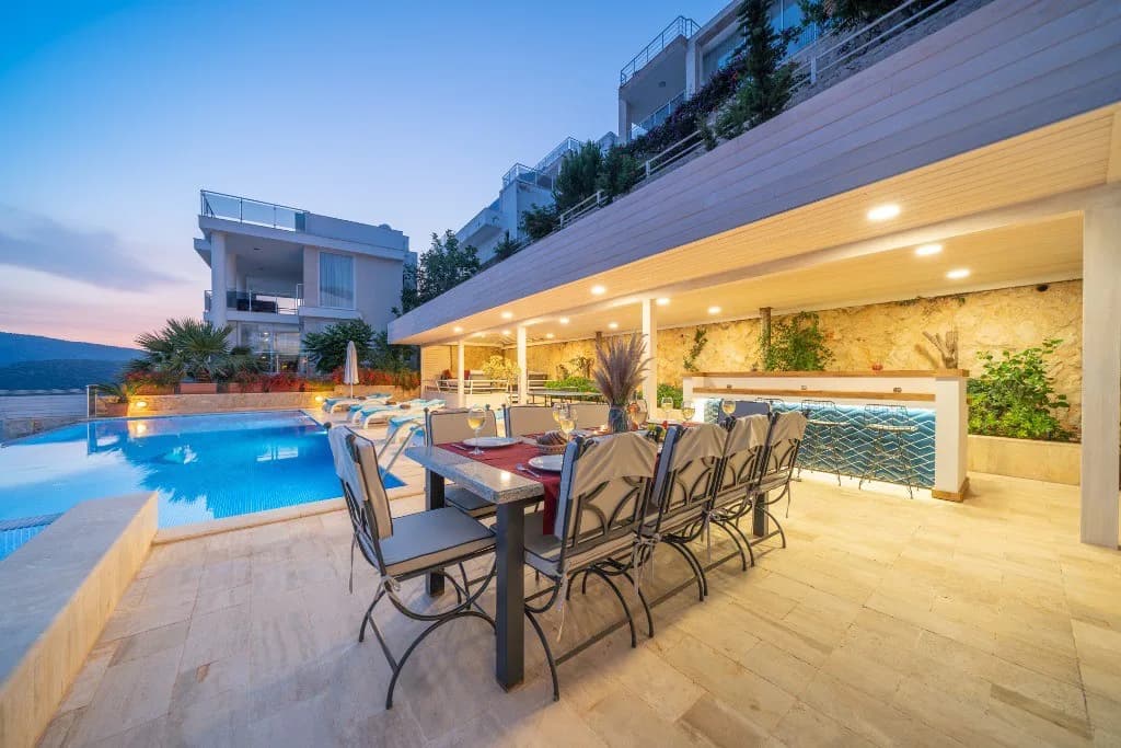 Kaş Kalkan'da Eşsiz Deniz Manzaralı, Özel Havuzlu, Jakuzili Villa görsel 3