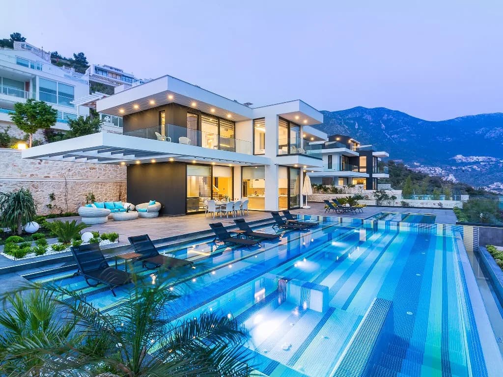 Kaş Kalkan'da Muhteşem Deniz Manzaralı, Sonsuzluk Havuzlu, Lüks Villa görsel 2