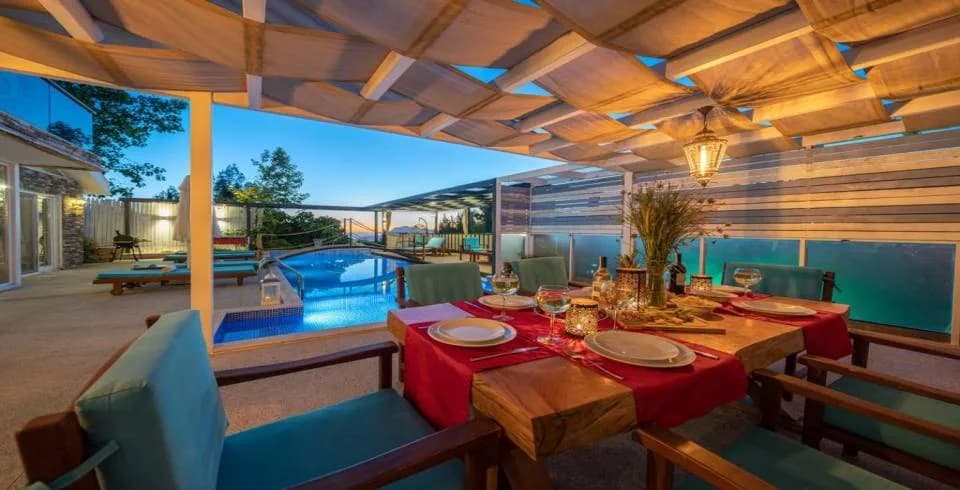 Kaş İslamlar'da Enfes Doğada, Özel Havuzlu, Lüks Kiralık Villa görsel 3