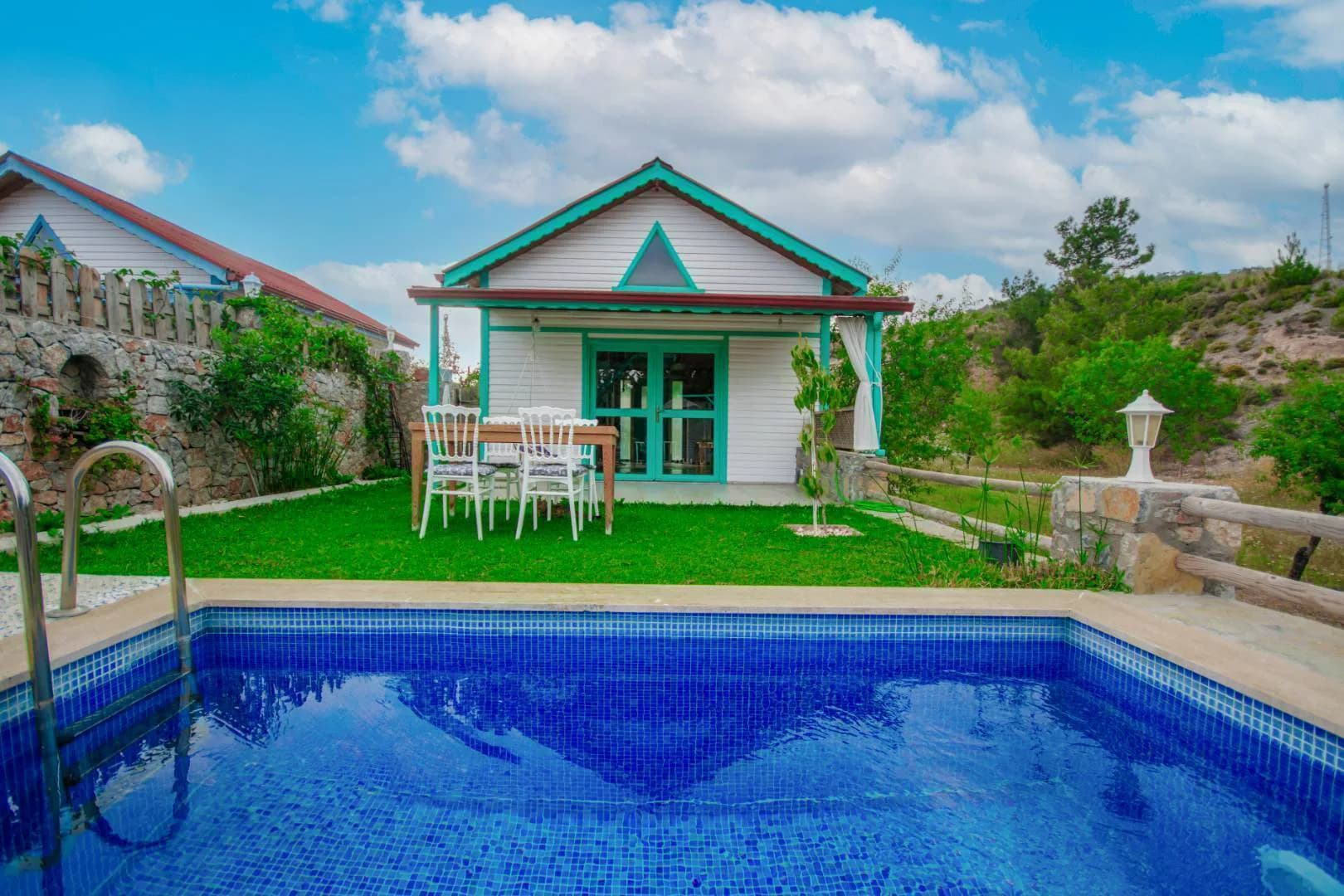 Datça Kızlan'da Muhteşem Doğada, Özel Havuzlu, Ahşap Tasarımlı Villa görsel 1