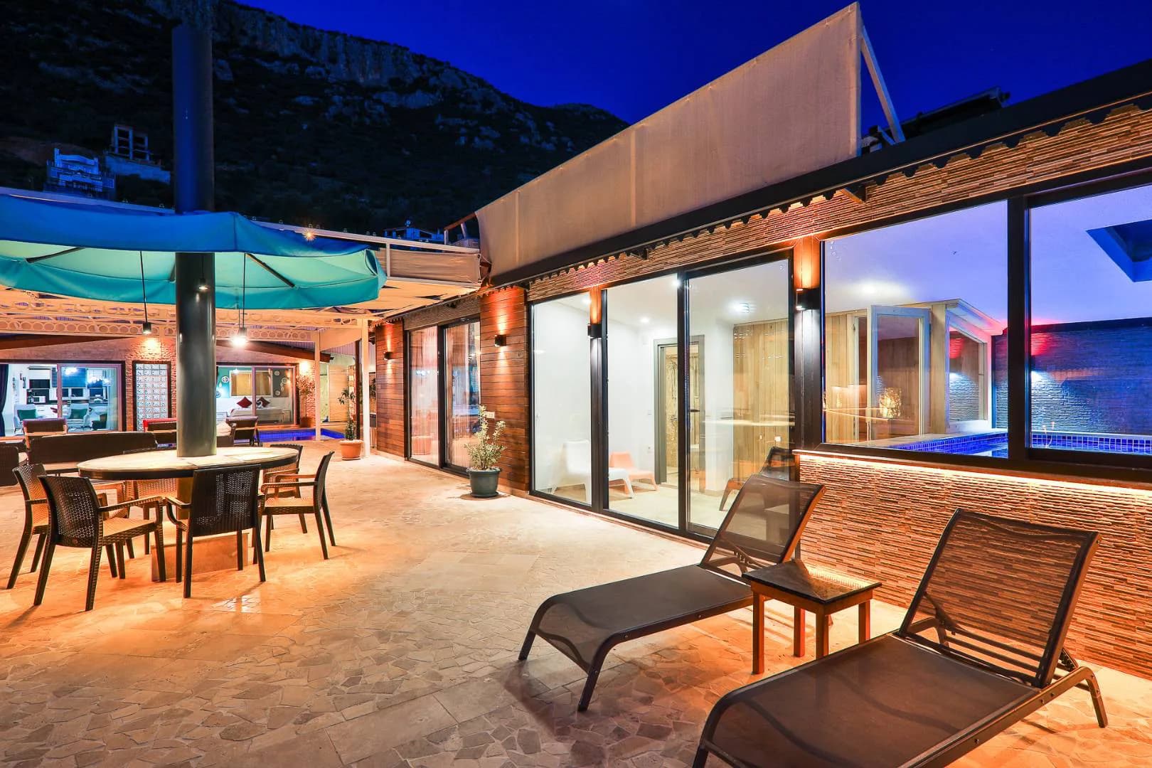 Kalkan Kördere'de Deniz Manzaralı, Özel Havuzlu, Saunalı Villa görsel 3