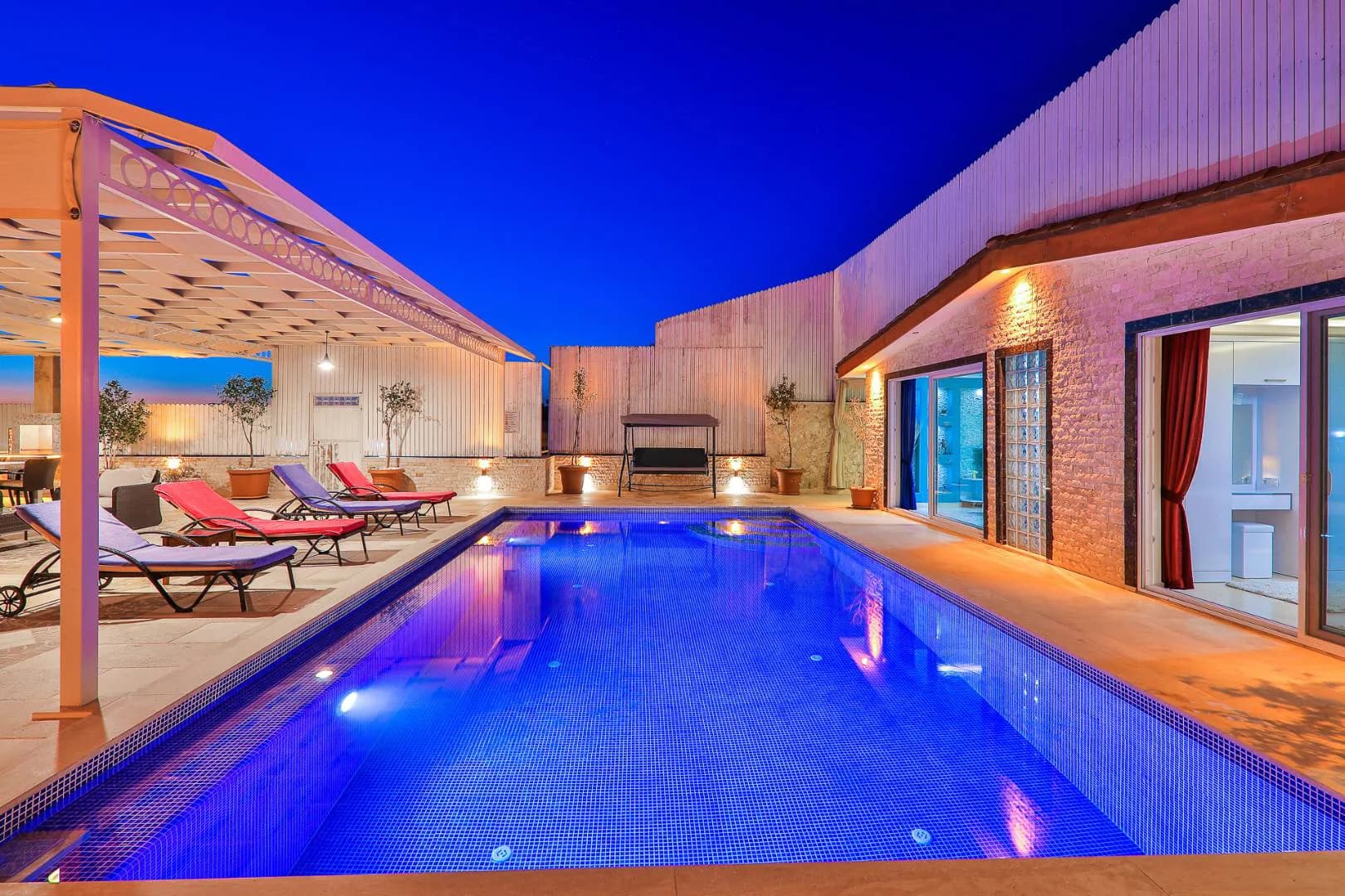 Kalkan Kördere'de Deniz Manzaralı, Özel Havuzlu, Saunalı Villa görsel 1