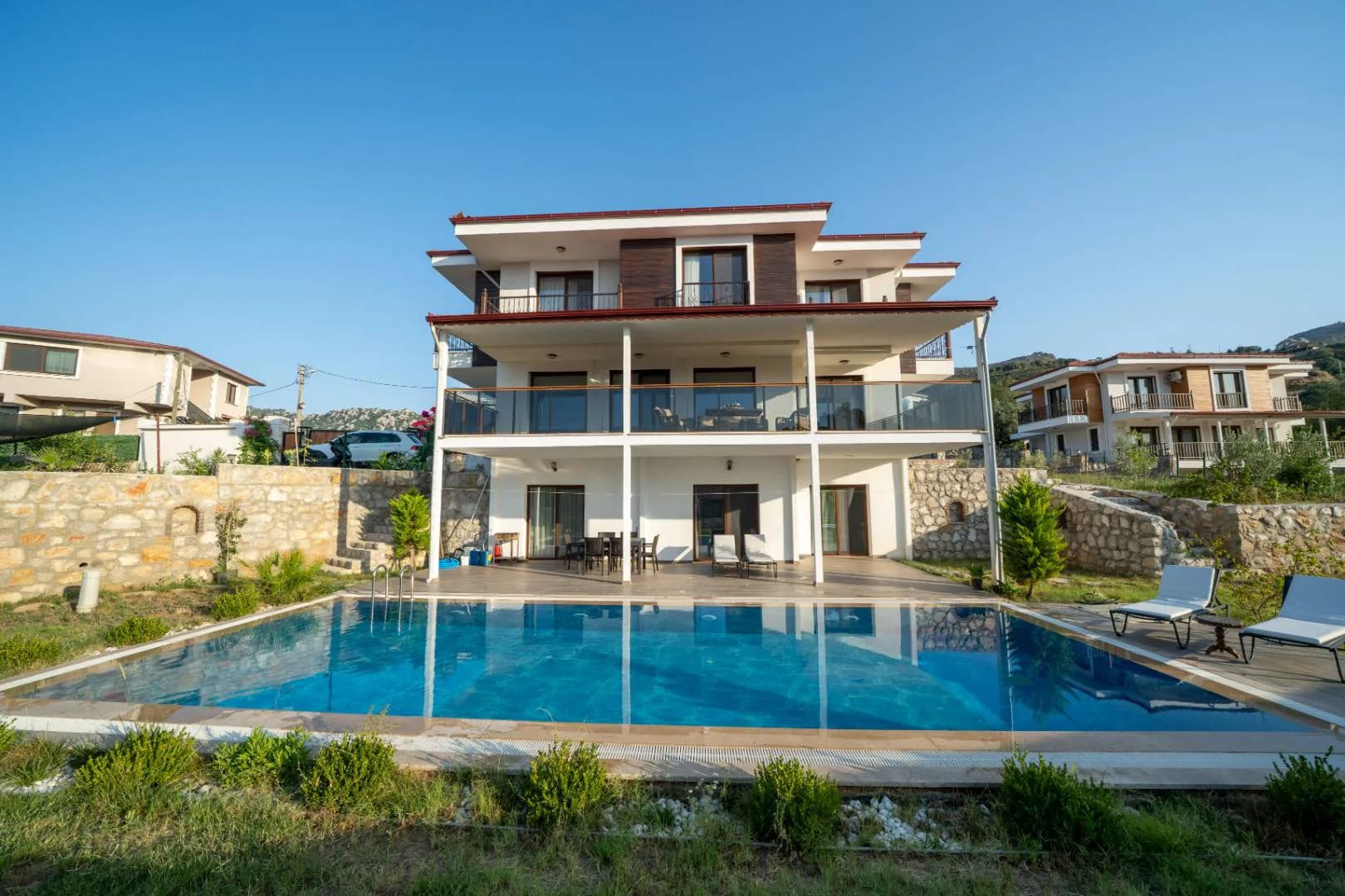 Marmaris Selimiye'de Deniz Manzaralı, Özel Havuzlu, 6 Kişilik Villa görsel 1