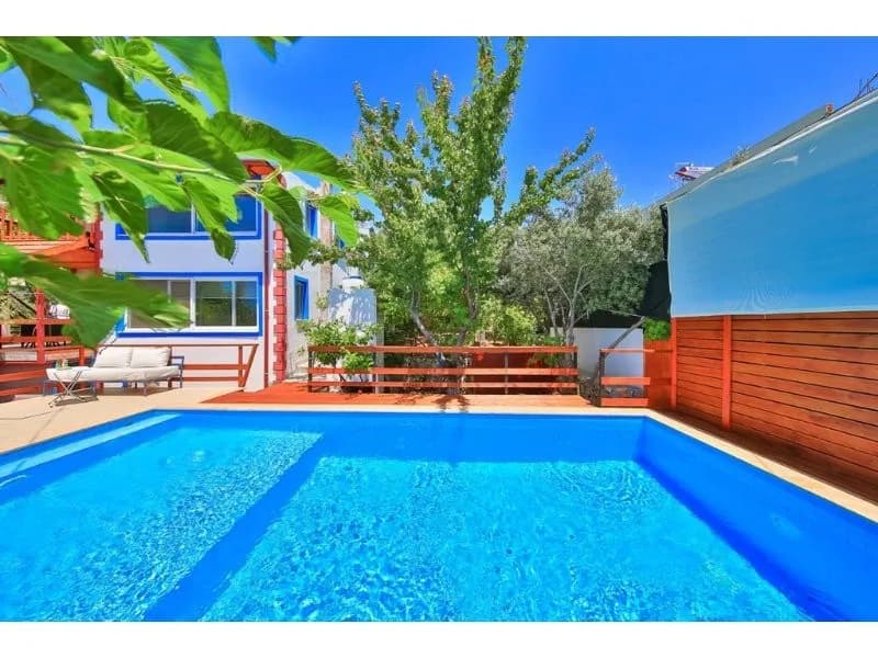 Kaş Çukurbağ'da Dağ Manzaralı, Özel Havuzlu, Kiralık Otantik Villa görsel 3