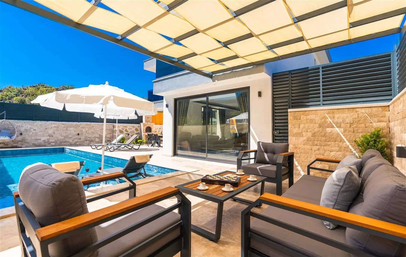 Kaş Bezirgan'da Çekirdek Ailelere Uygun, Özel Havuzlu, Modern Villa görsel 3