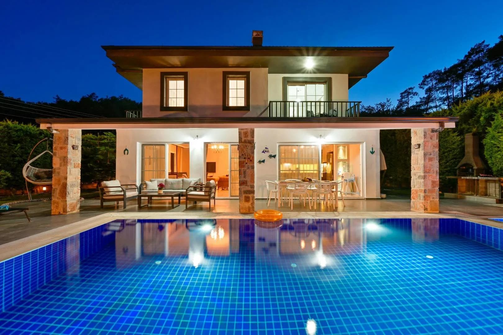 Fethiye İnlice'de 6 Kişi Kapasiteli, Özel Havuzlu, Lüks Villa görsel 2