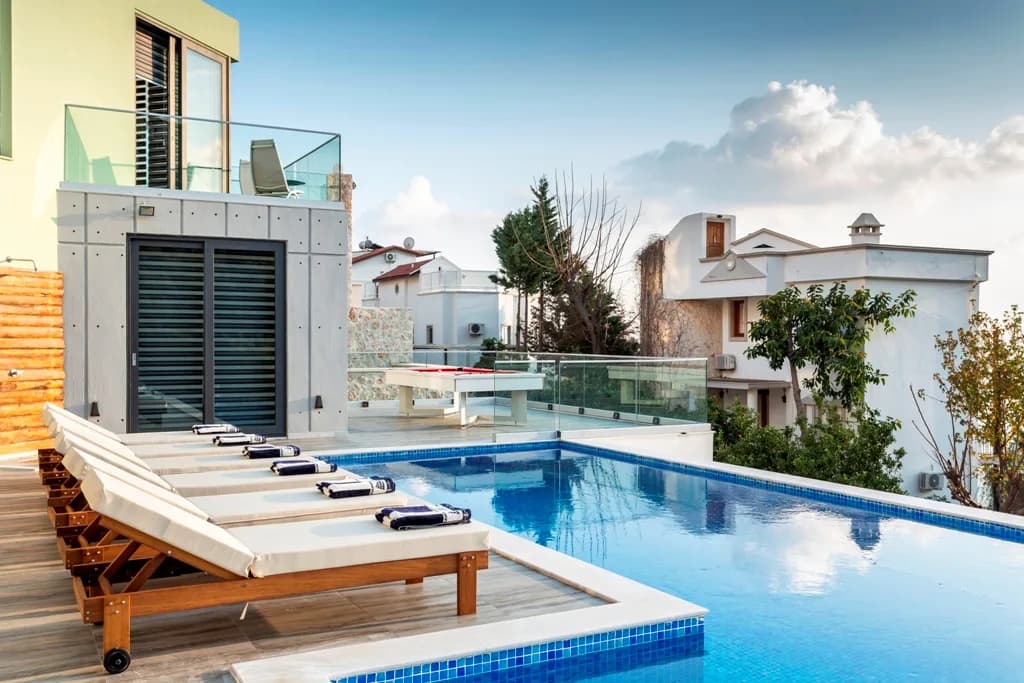 Kaş Kalkan'da Deniz Manzaralı, Özel Havuzlu, Estetik Villa görsel 3