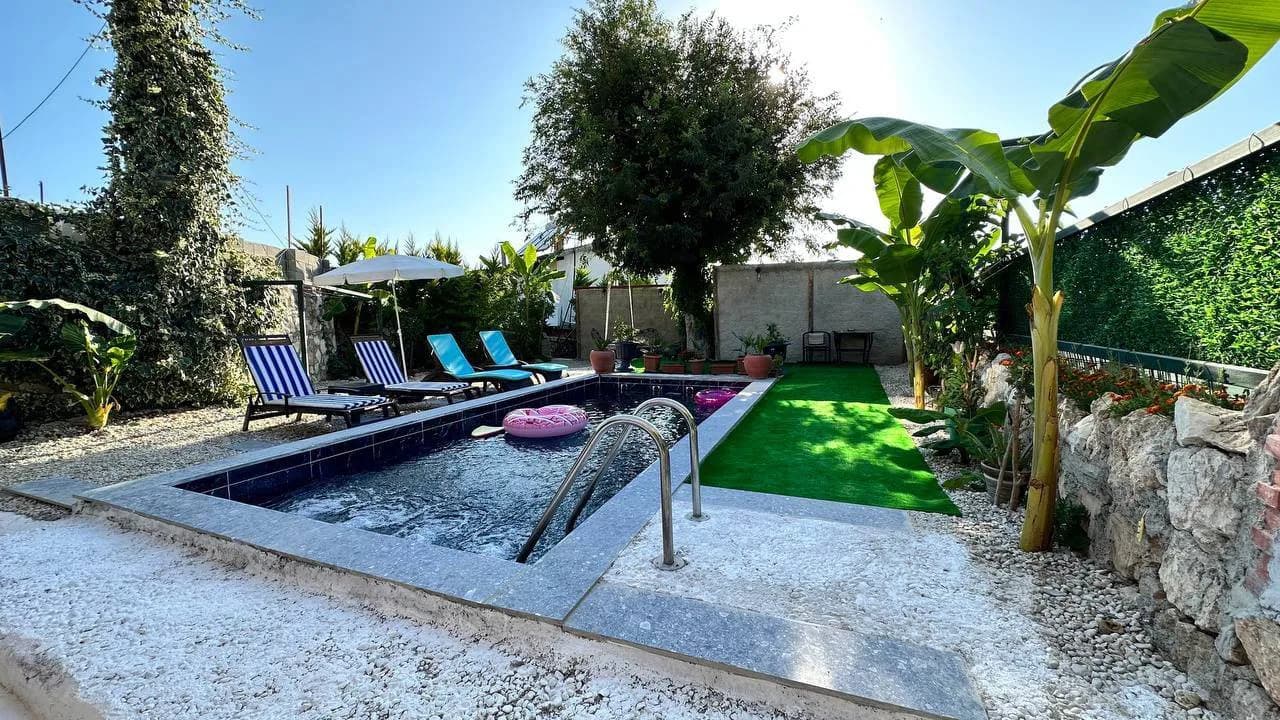 Fethiye Faralya'da Yeşillikler İçerisinde, deniz manzaralı,Isıtmalı Havuzlu, çift havuzlu Villa görsel 3