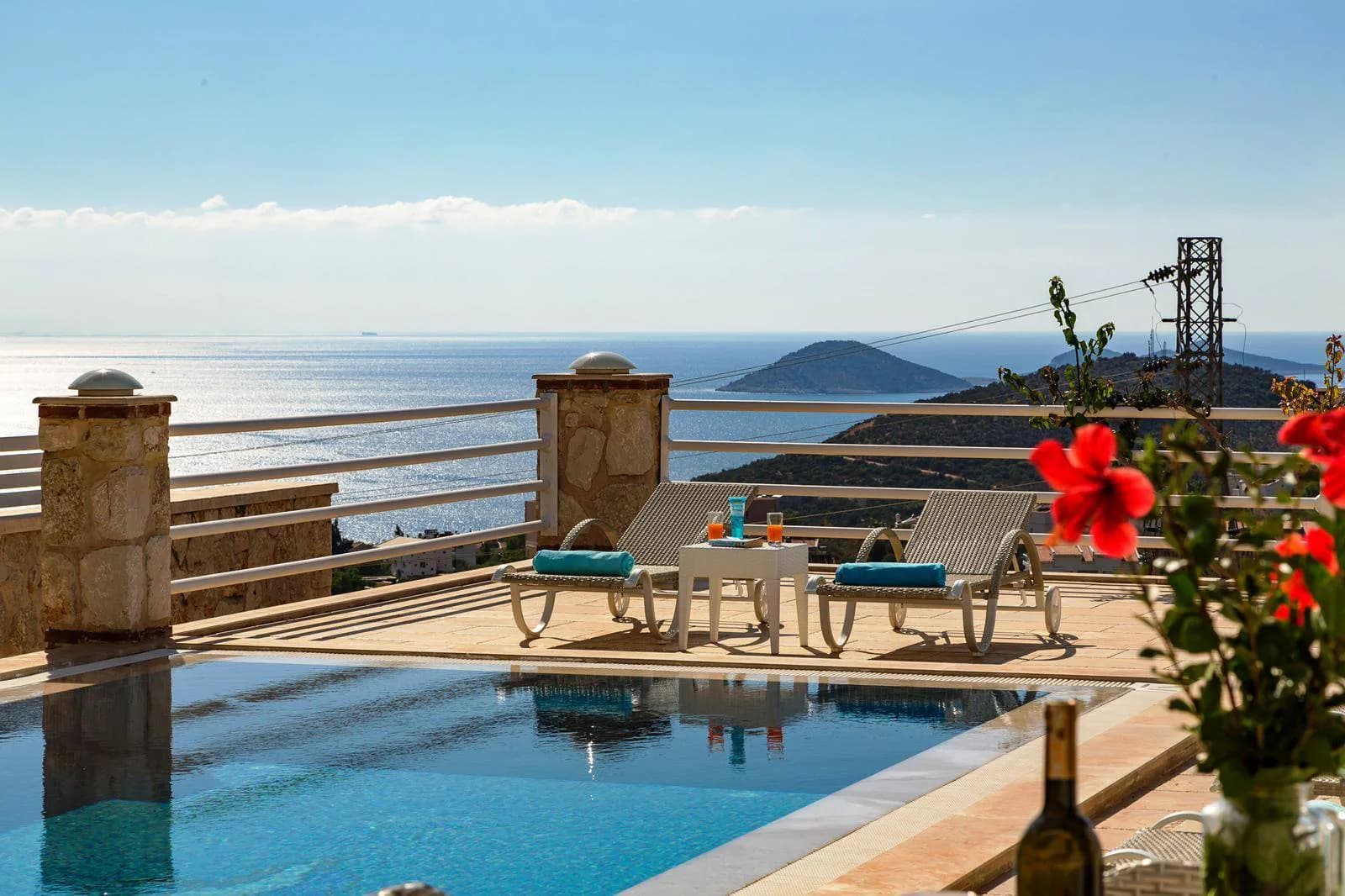 Kaş Kalkan'da Deniz Manzaralı, Özel Havuzlu, 8 Kişilik Villa görsel 3
