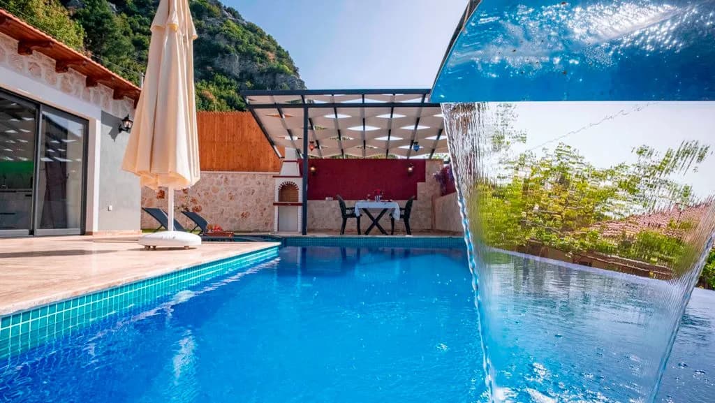 Kaş İslamlar'da Gözlerden Uzak, Özel Havuzlu, Jakuzili, Taş Villa görsel 3
