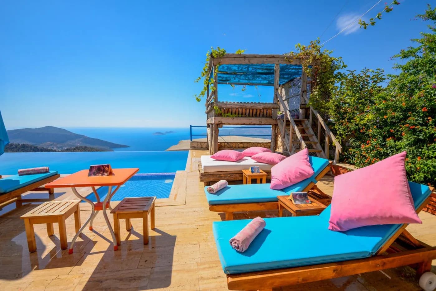 Kaş Bezirgan'da Şehir Manzaralı, Özel Havuzlu, Kiralık Villa görsel 2