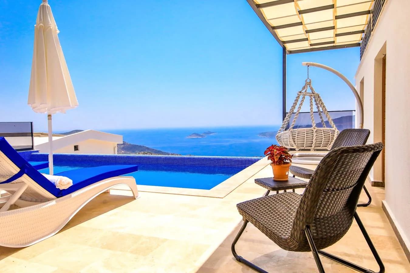 Kaş Bezirgan'da Deniz Manzaralı, Özel Havuzlu, Jakuzili, 3+1 Villa görsel 3