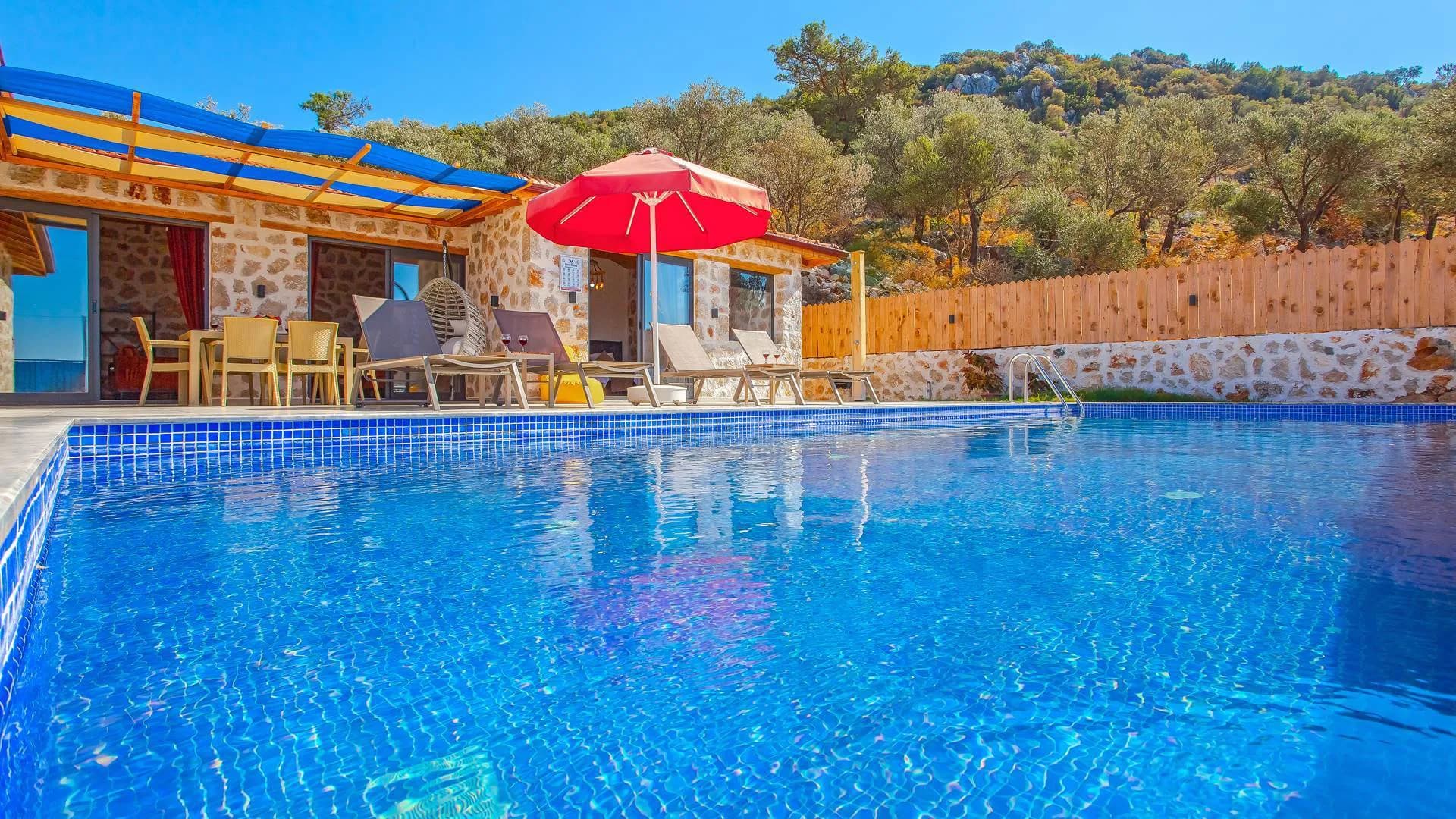 Kaş Yeşilköy'de Muhteşem Doğada, Özel Havuzlu, Modern Villa görsel 3