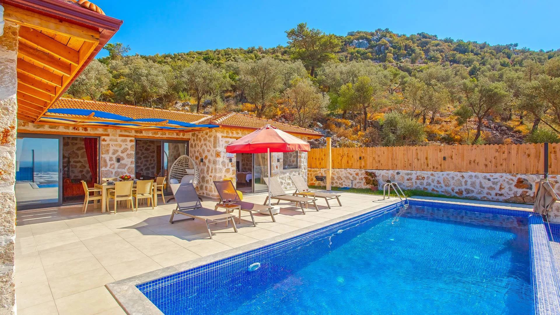 Kaş Yeşilköy'de Muhteşem Doğada, Özel Havuzlu, Modern Villa görsel 2