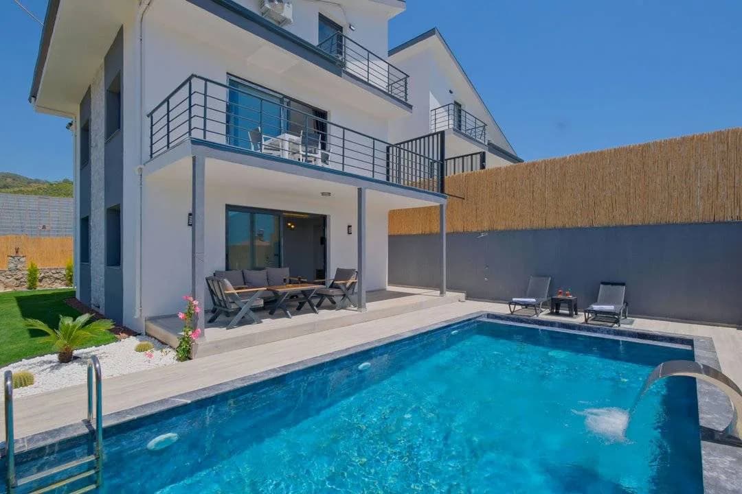 Fethiye Eldirek'te Muhteşem Doğada, Özel Havuzlu, Modern Villa görsel 2