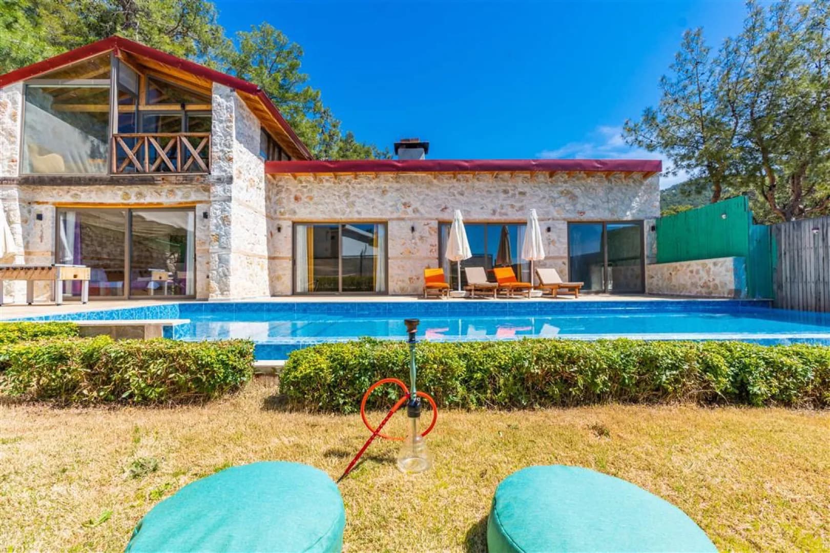 Kaş İslamlar'da Nezih Konumda, Özel Havuzlu, Taş Villa görsel 3