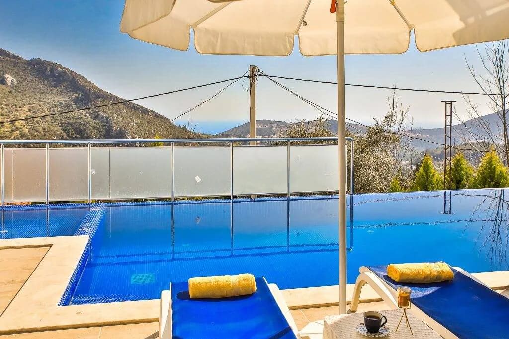 Kaş İslamlar'da Eşsiz Deniz Manzaralı, Özel Yüzme Havuzlu, Kiralık Villa görsel 2